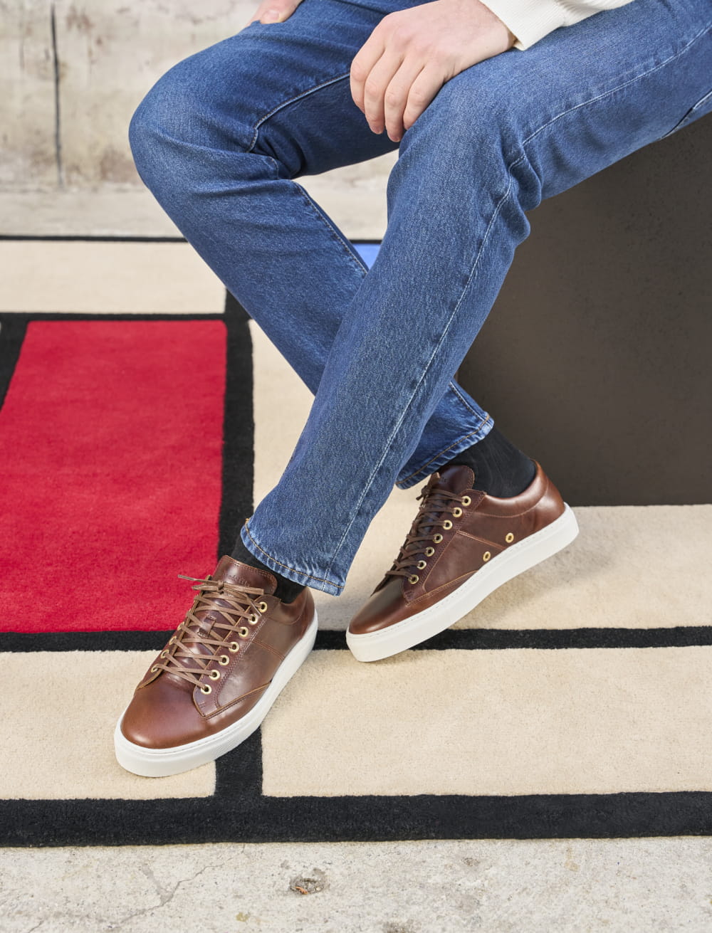 Leather Sneaker Les Hommes Sneakers Leather Sneaker Sneakers Les