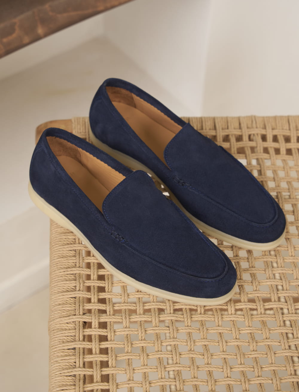 Suede Style Mocassin Homme Comfortable Navy Suede Loafer