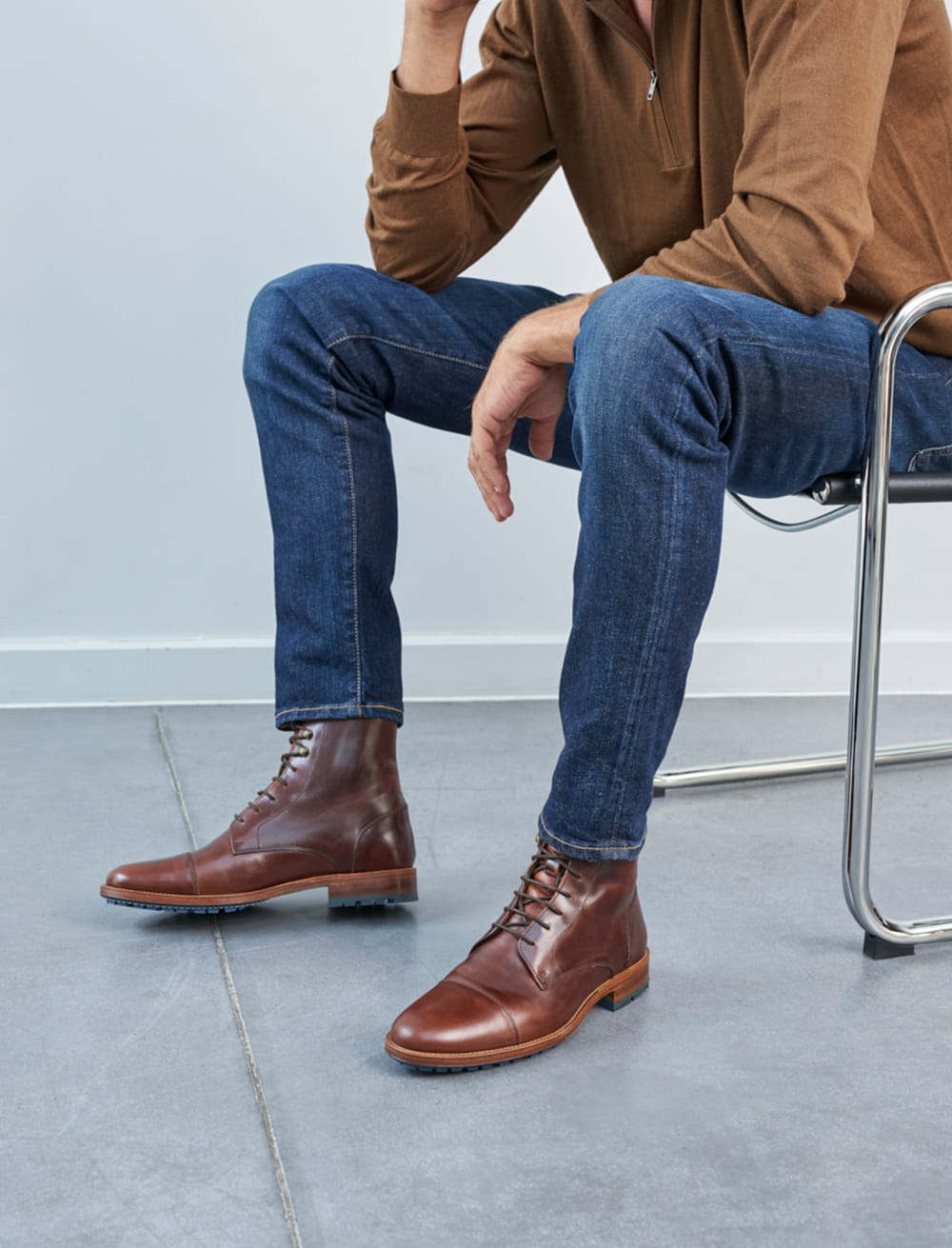 Combat boots for men: The Inconscious Commando Man in Patina Brown