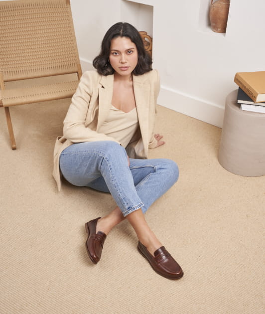 Mocassin marron clearance