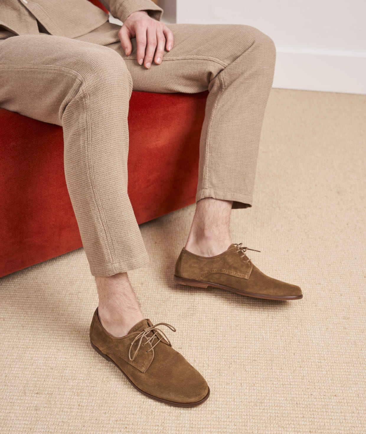 Derbies pour Homme L Homme Elegant en Cuir ou Daim Paire Fils