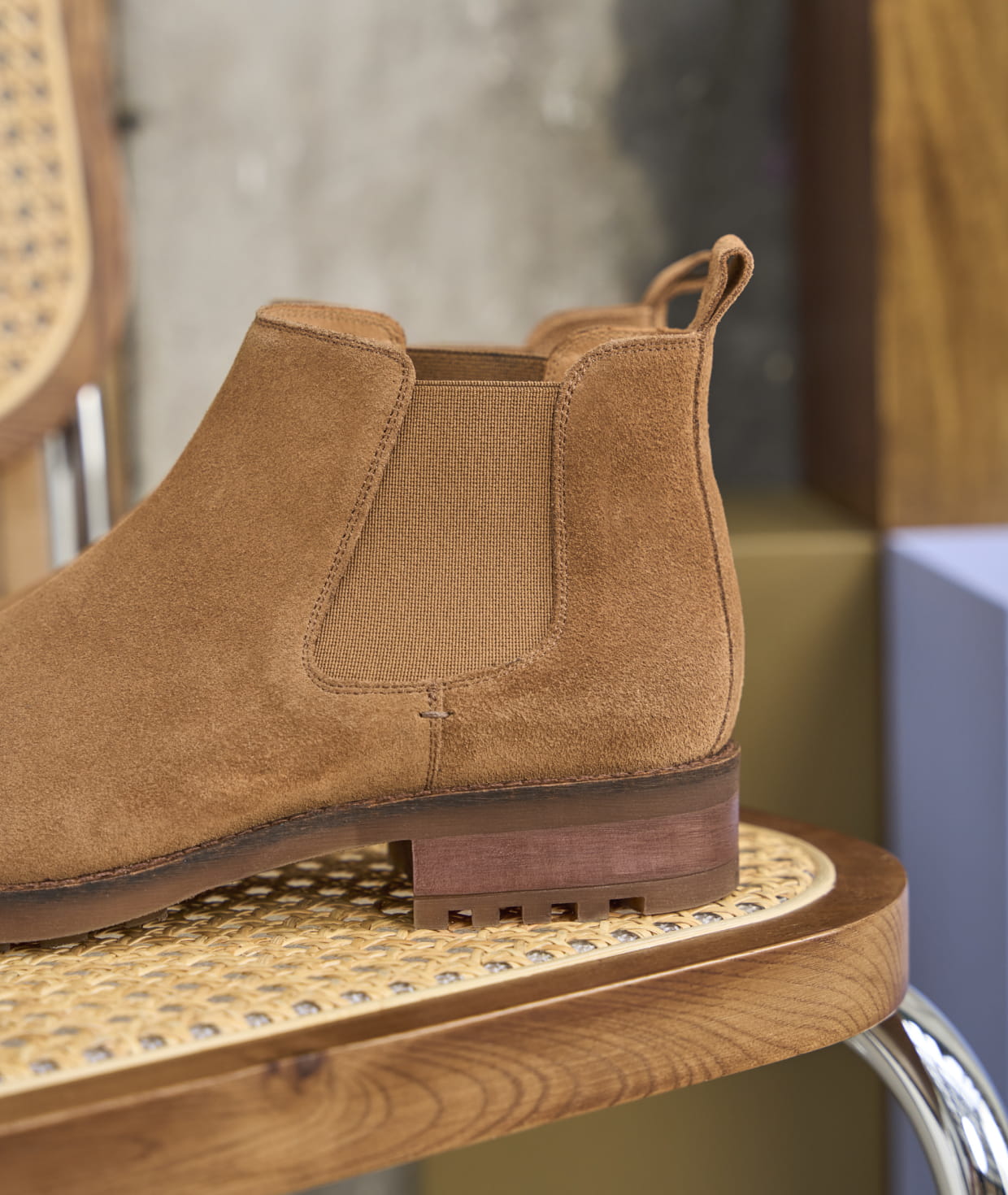 Amazon.com | Men's Leather Chunky Heel Dress Chelsea Boots