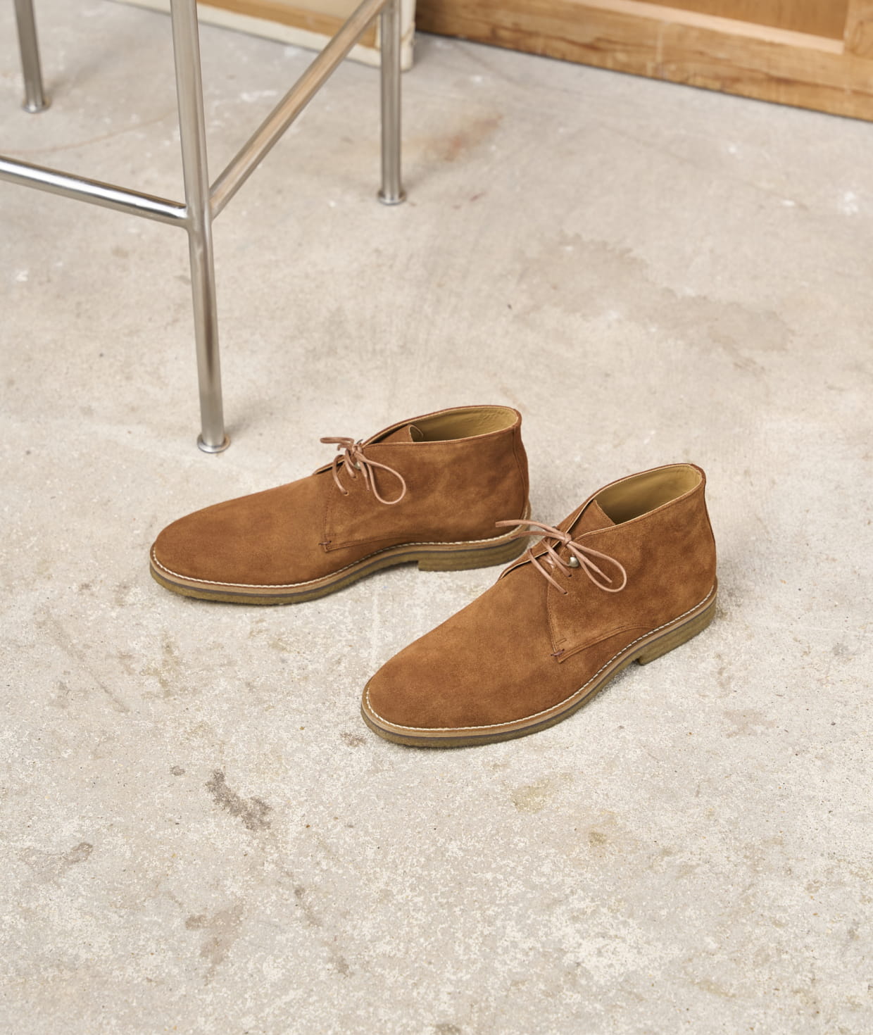 Desert boots for men Luxury boots in leather or suede Paire Fils