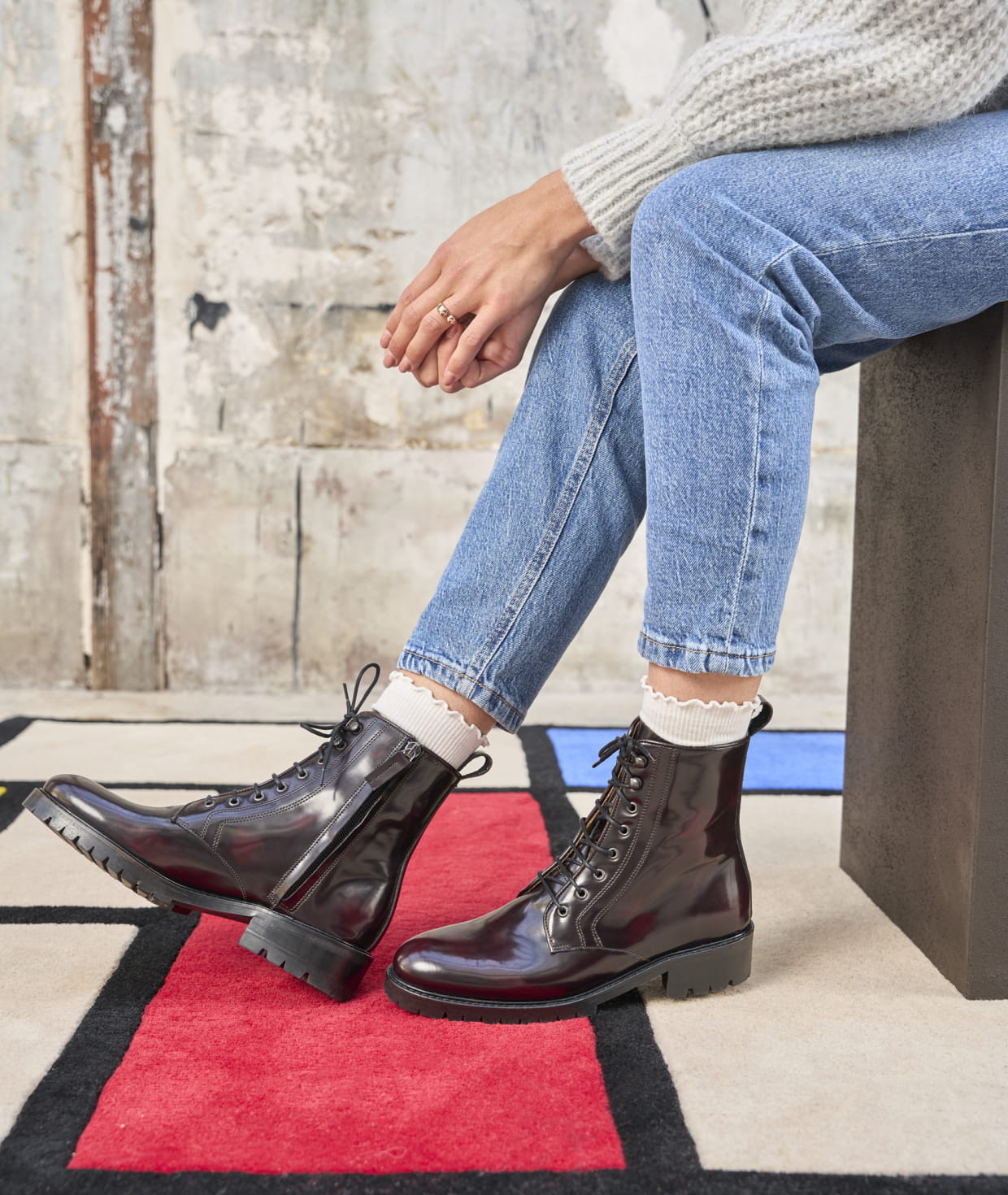 Chaussure femme en cuir discount