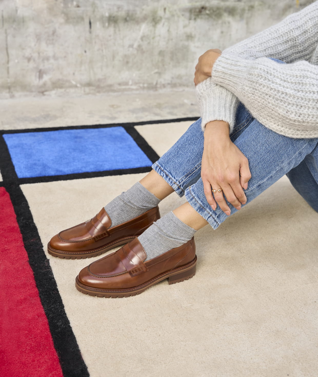 Mocassin jeune femme clearance