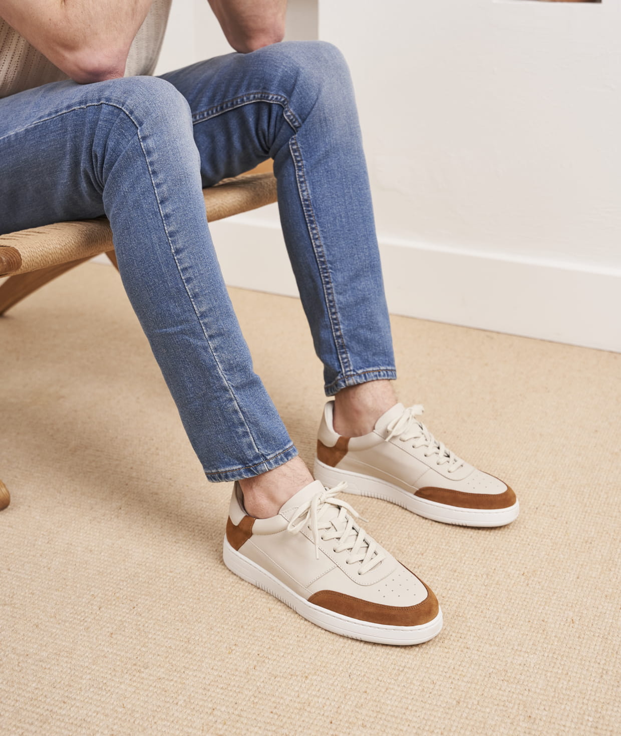 Sneakers Habillees pour Homme Sneakers haut de gamme et Confortables en Cuir ou Daim Paire Fils