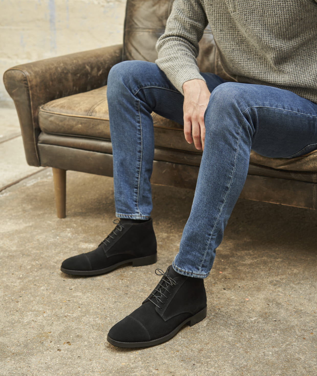 Mens black suede dress boots clearance