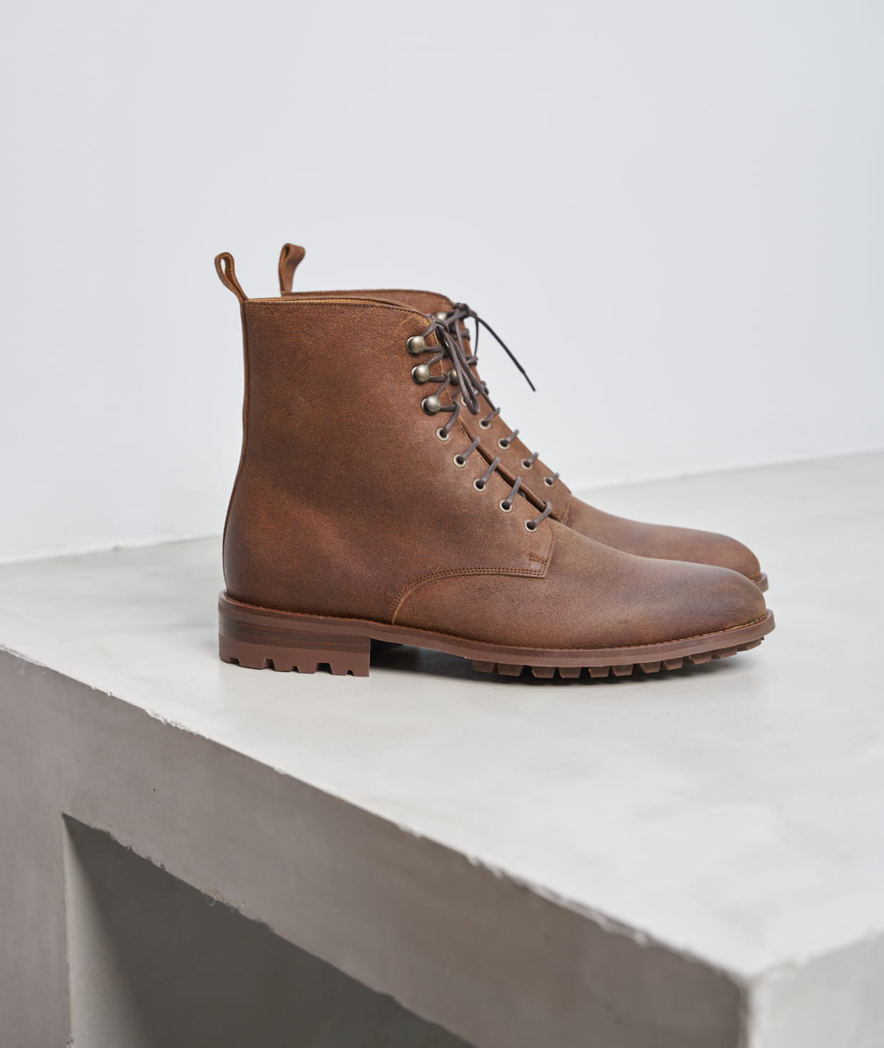 Chelsea boots for men The Pressed Man Brown Grainy Leather Paire Fils