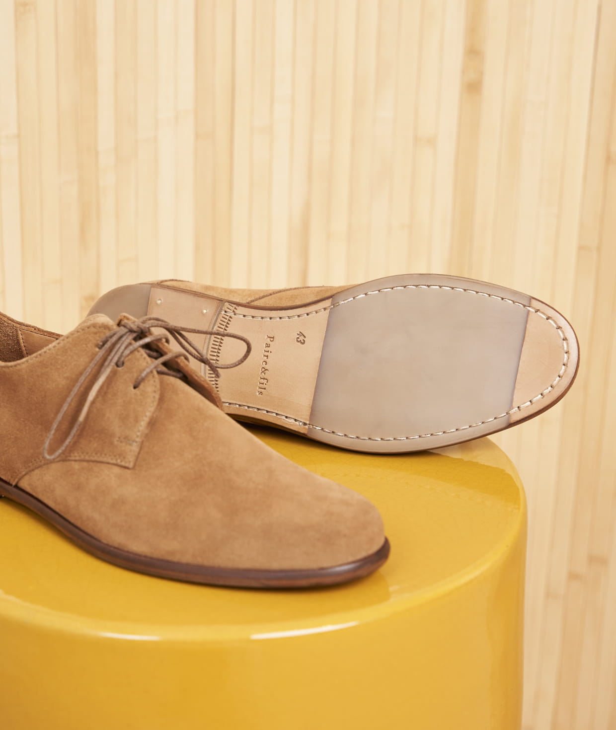Chaussure homme beige daim sales