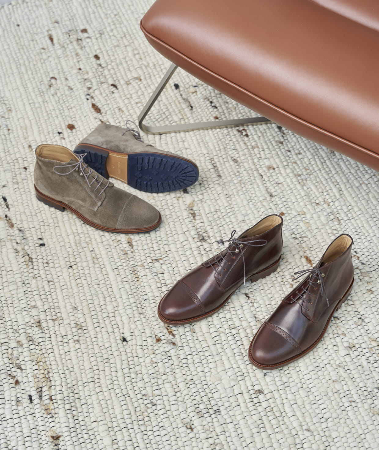 desert boots for Men L Homme Difficile in Leather or Suede Paire Fils
