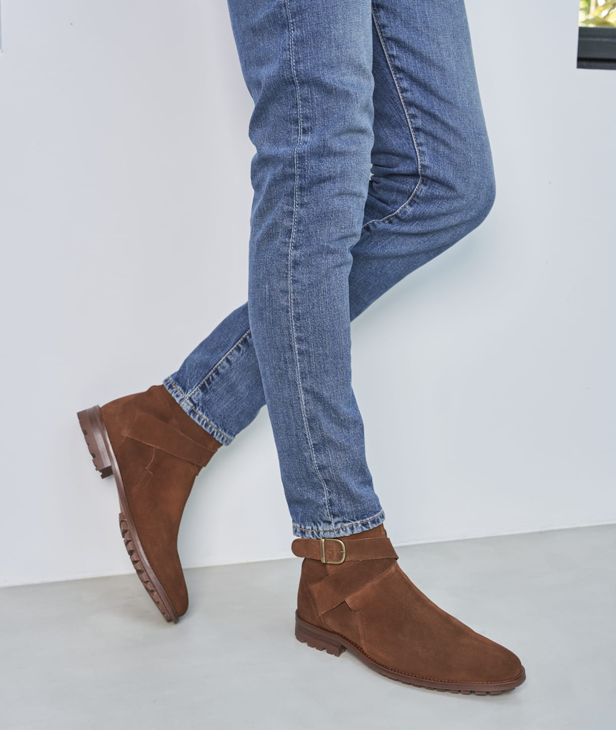 Mens strap chelsea boots clearance