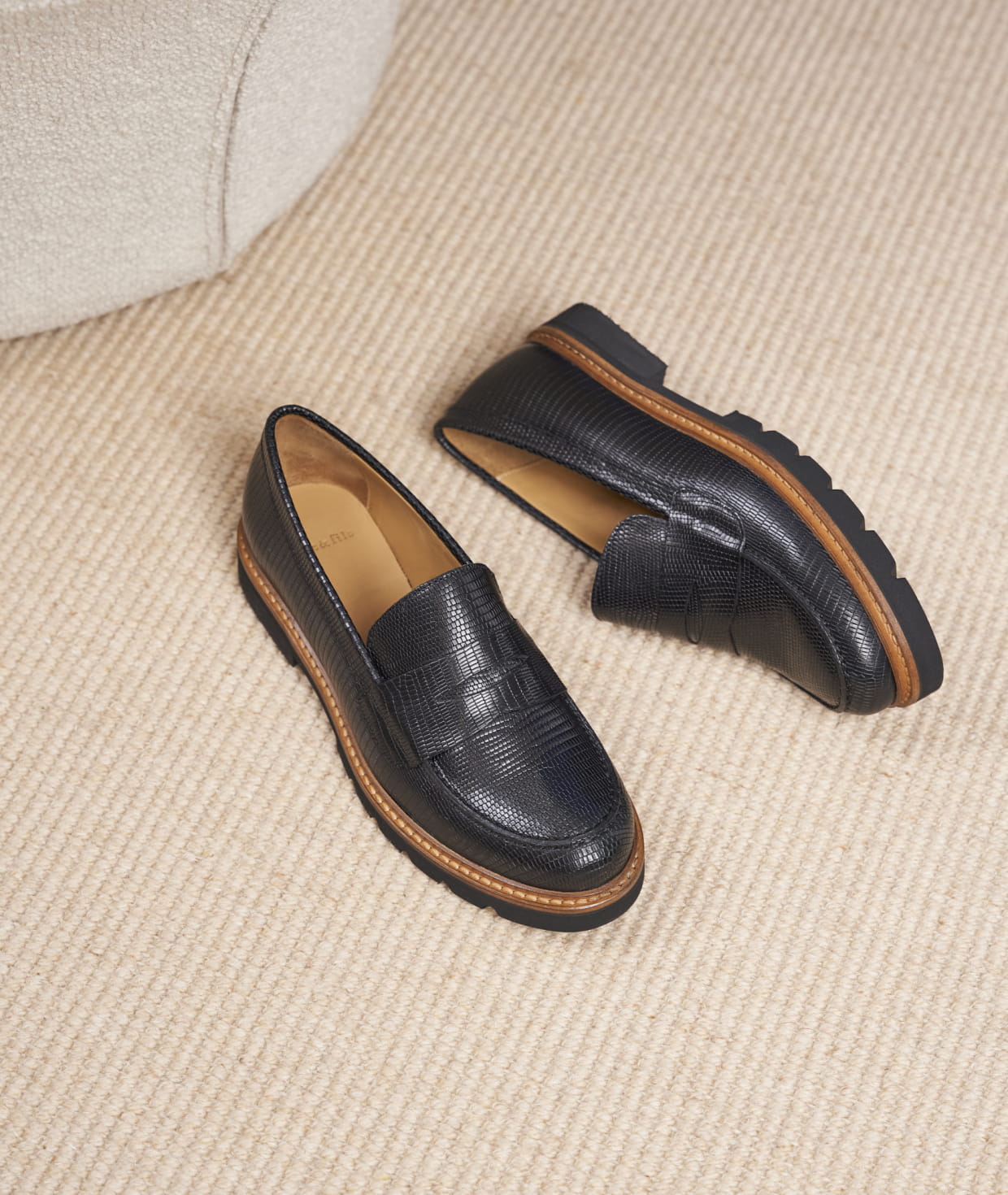 Mocassin Cuir pour Femme La Femme Impatiente en Cuir Paire Fils
