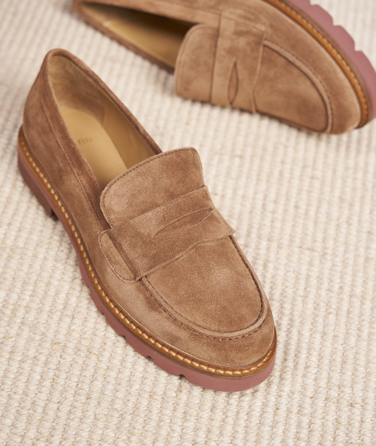 Mocassin femme nubuck camel online