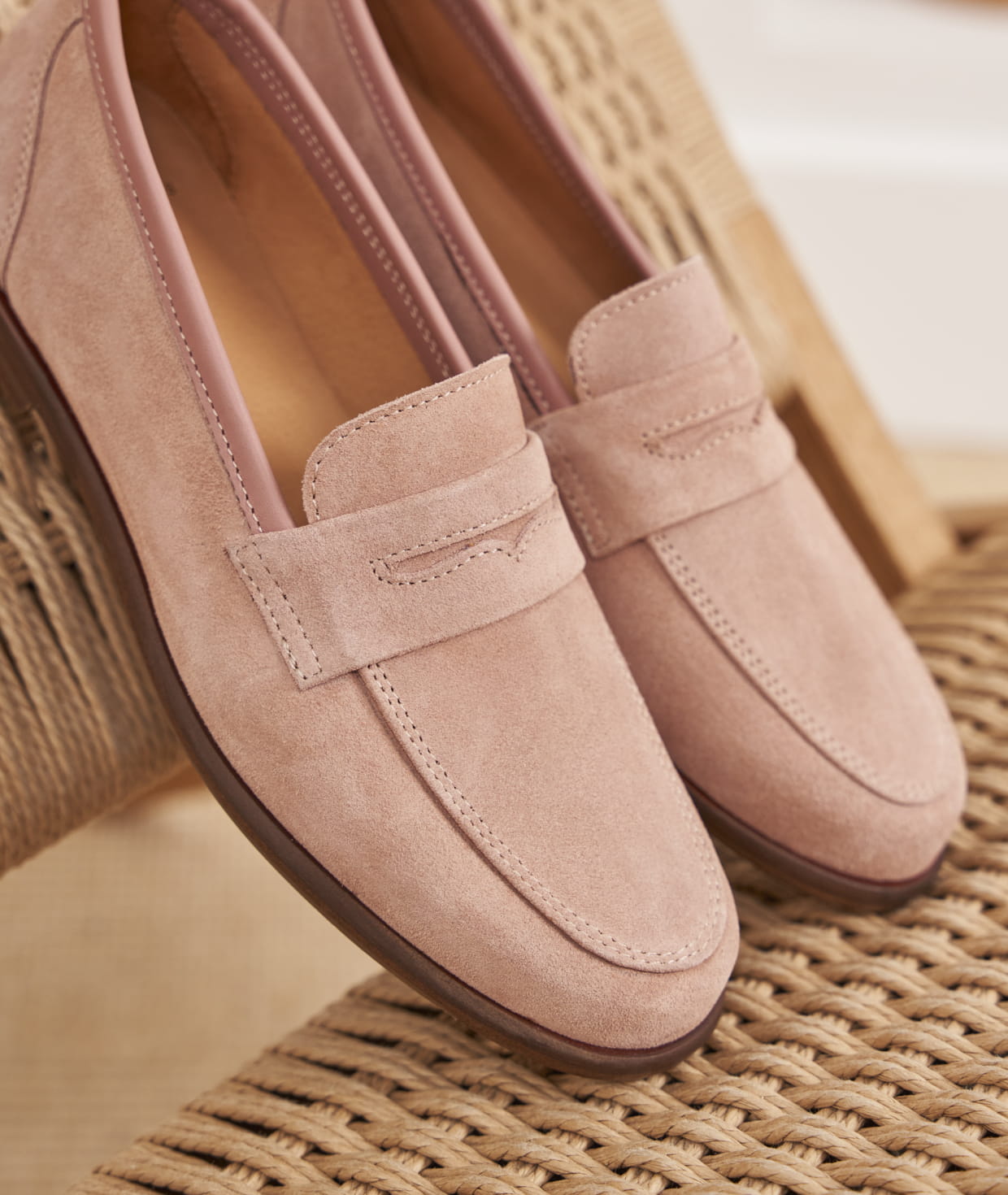 Mocassin femme daim online