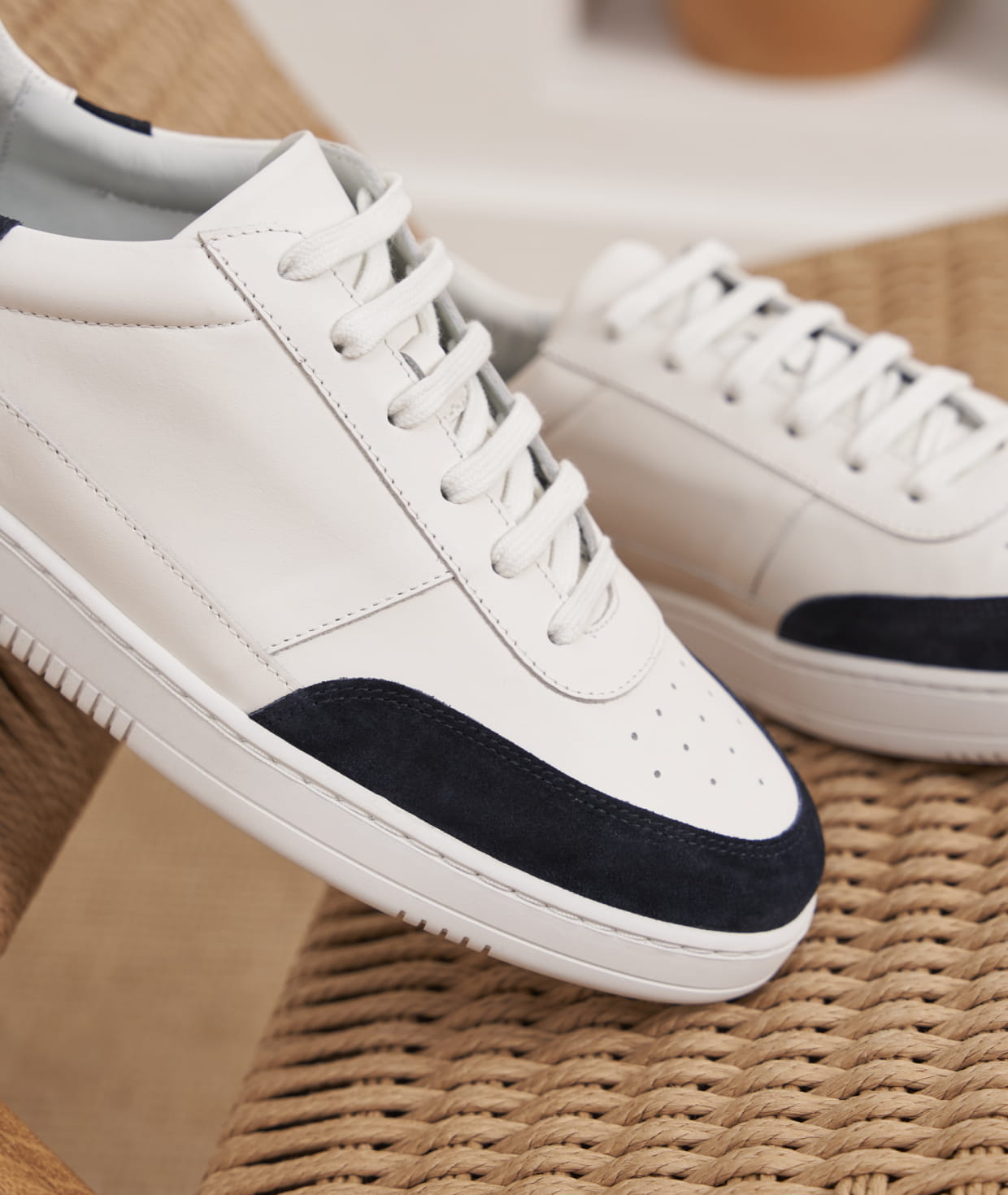 Chaussure cuir blanc homme top