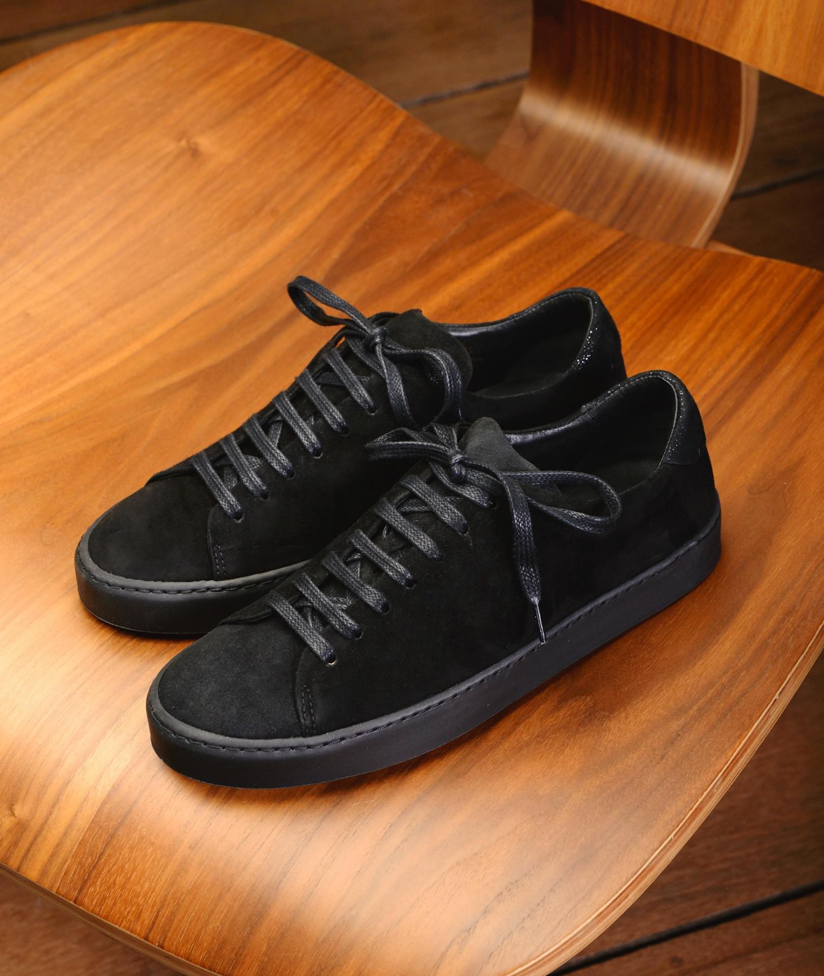 sneakers femme noir cuir