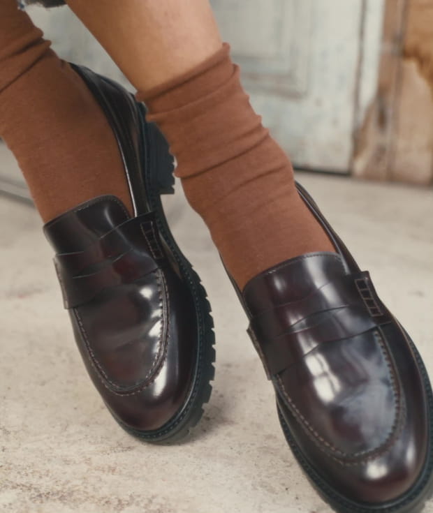 Mocassin jeune femme clearance