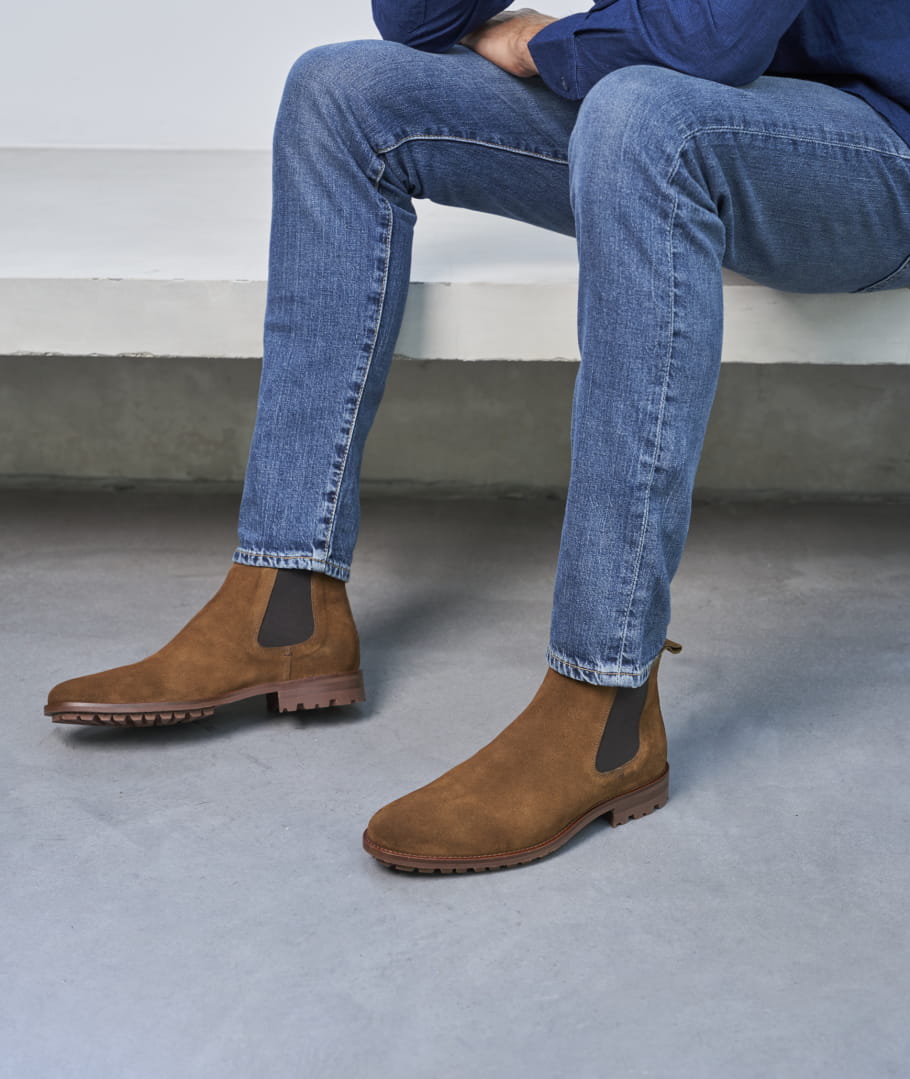 Fleetwood suede chelsea boot new arrivals