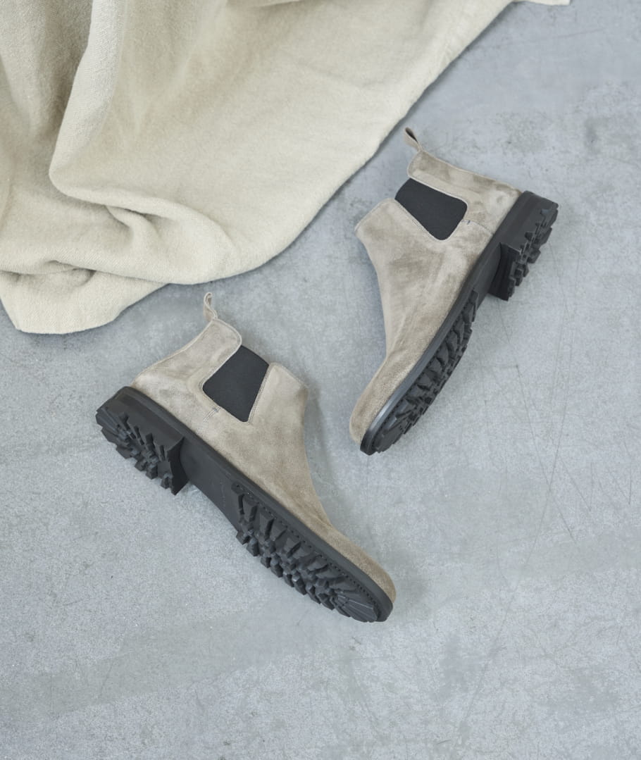 Chelsea Boots for Men L Homme Presse in Grey Suede Paire Fils