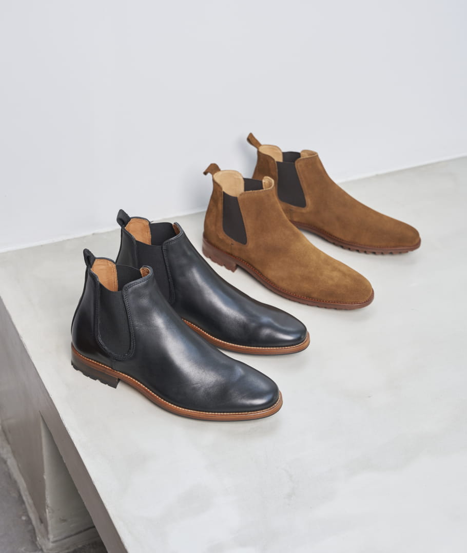 Clarkdale gobi black leather shop