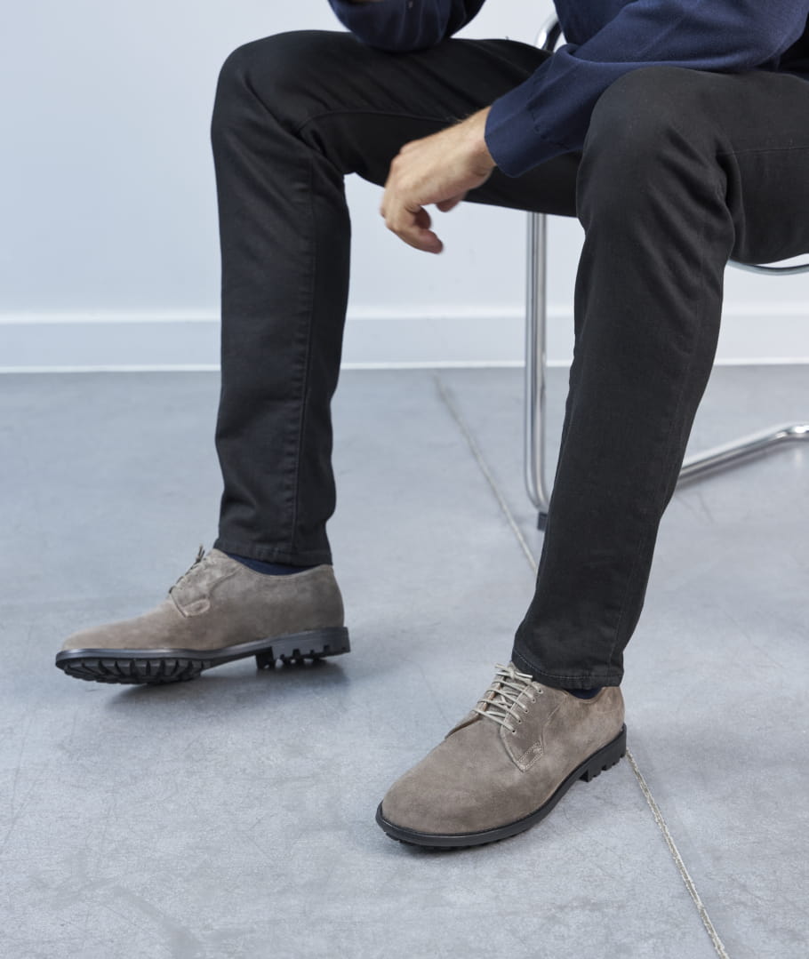 Derbies Casual pour homme L Homme Detendu Daim Gris Paire Fils