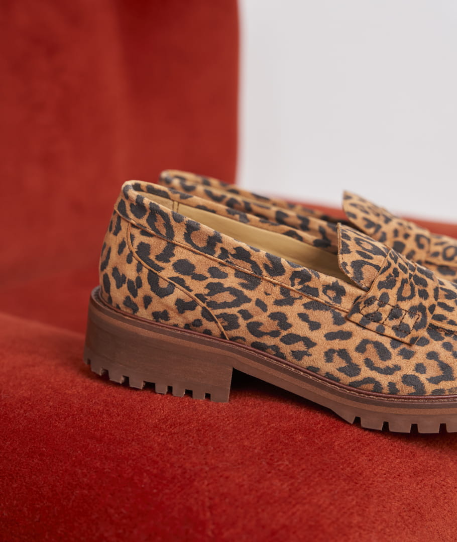 Mocassin femme leopard sales