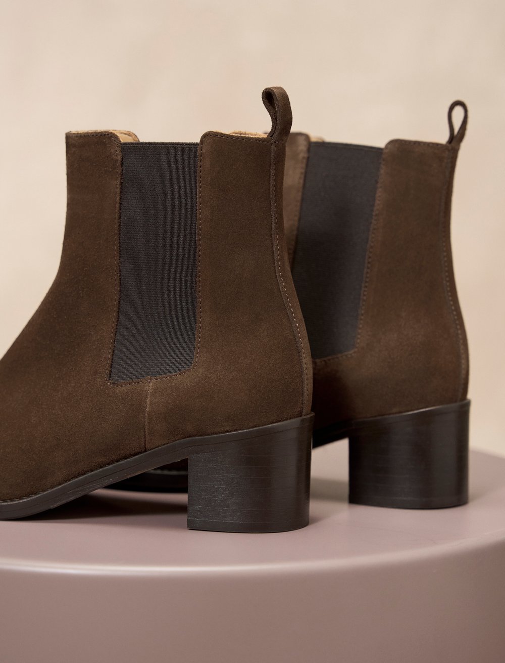 Bottines Toas En Daim Marron Pour Femme - Taille 7 (US) - Coupe étroite - Occasion