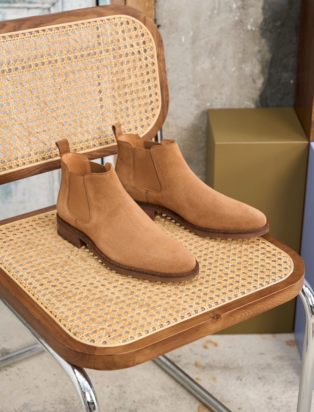 Chaussure Daim Beige Bottine Chelsea Homme Daim Bocage Bottines