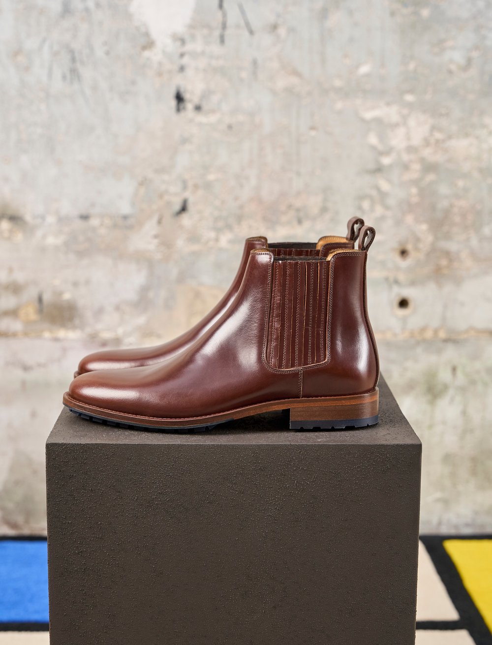 Bottes Western Vintage Homme Dan Post - Cuir Marron Et Noir - Taille 9.5 D
