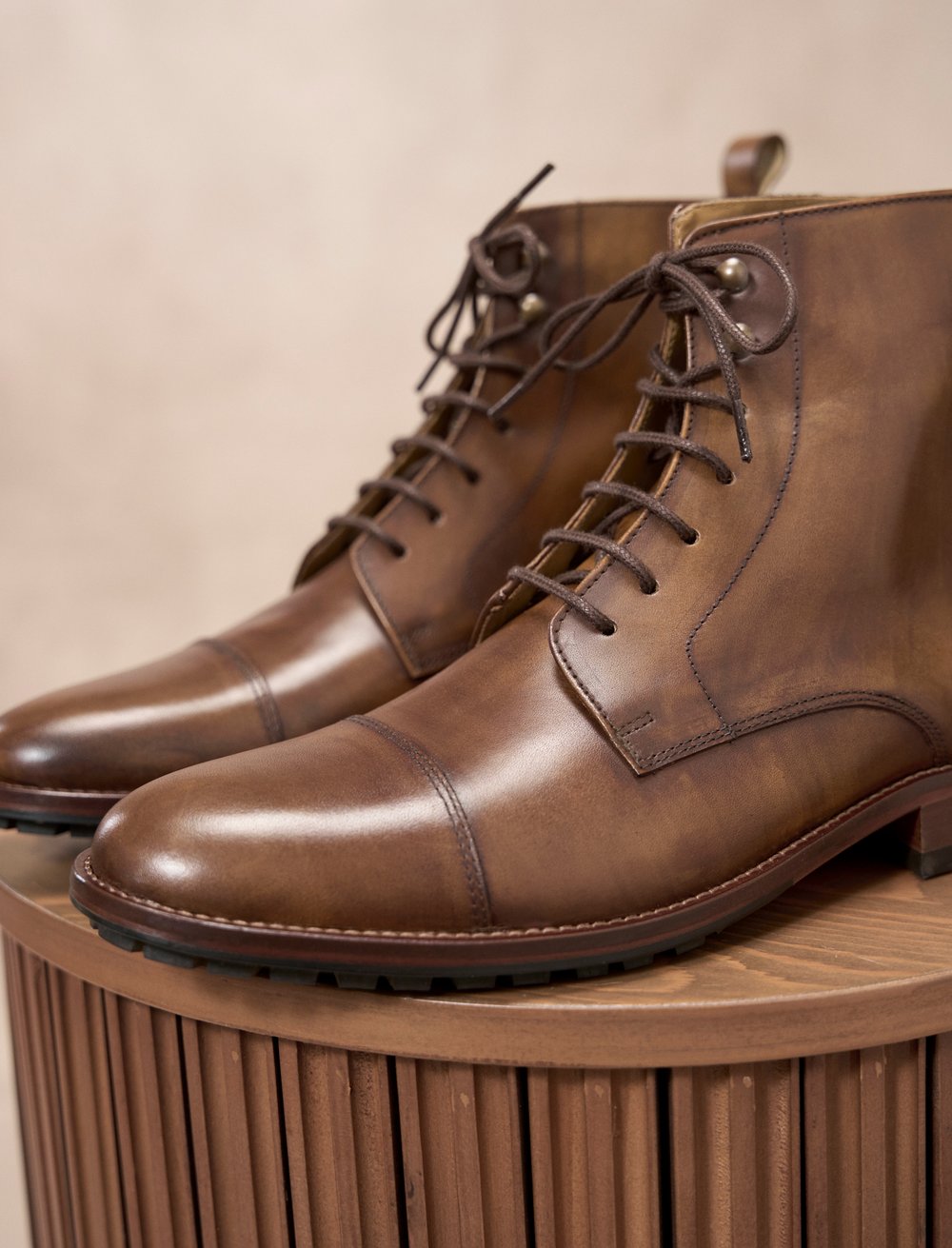 Combat boots pour homme: L'homme Inconscient Commando en Cuir