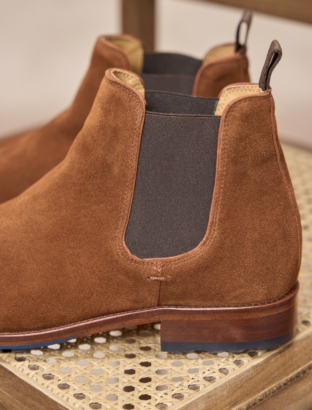 Suede Chelsea Boots Homme Bottines Homme Daim Camel Men's Chelsea