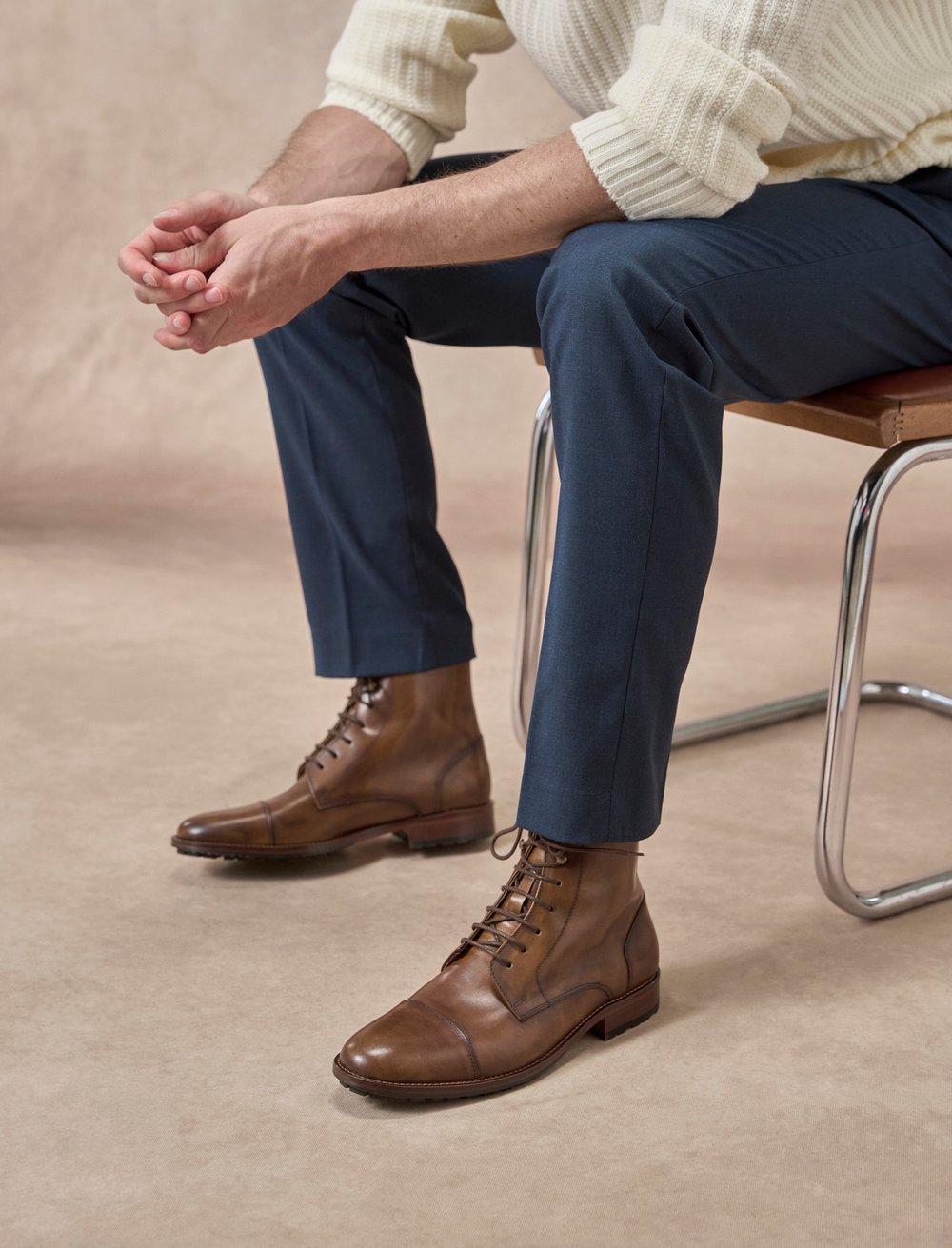 Combat boots pour homme: L'homme Inconscient Commando en Cuir