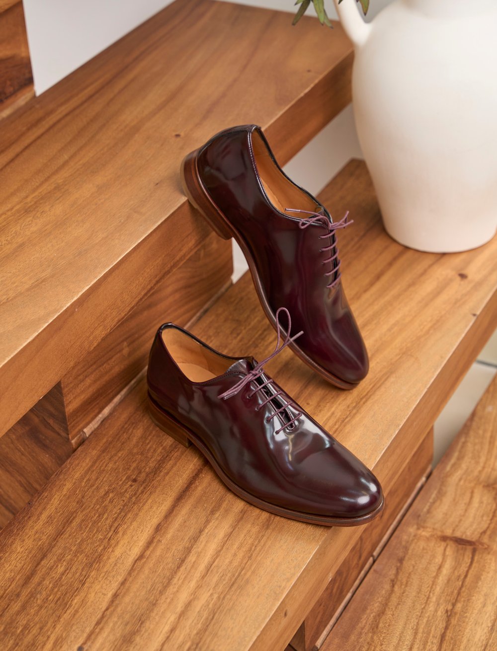 Richelieu cuir homme: L'Homme Impeccable Cuir Vernis Bordeaux