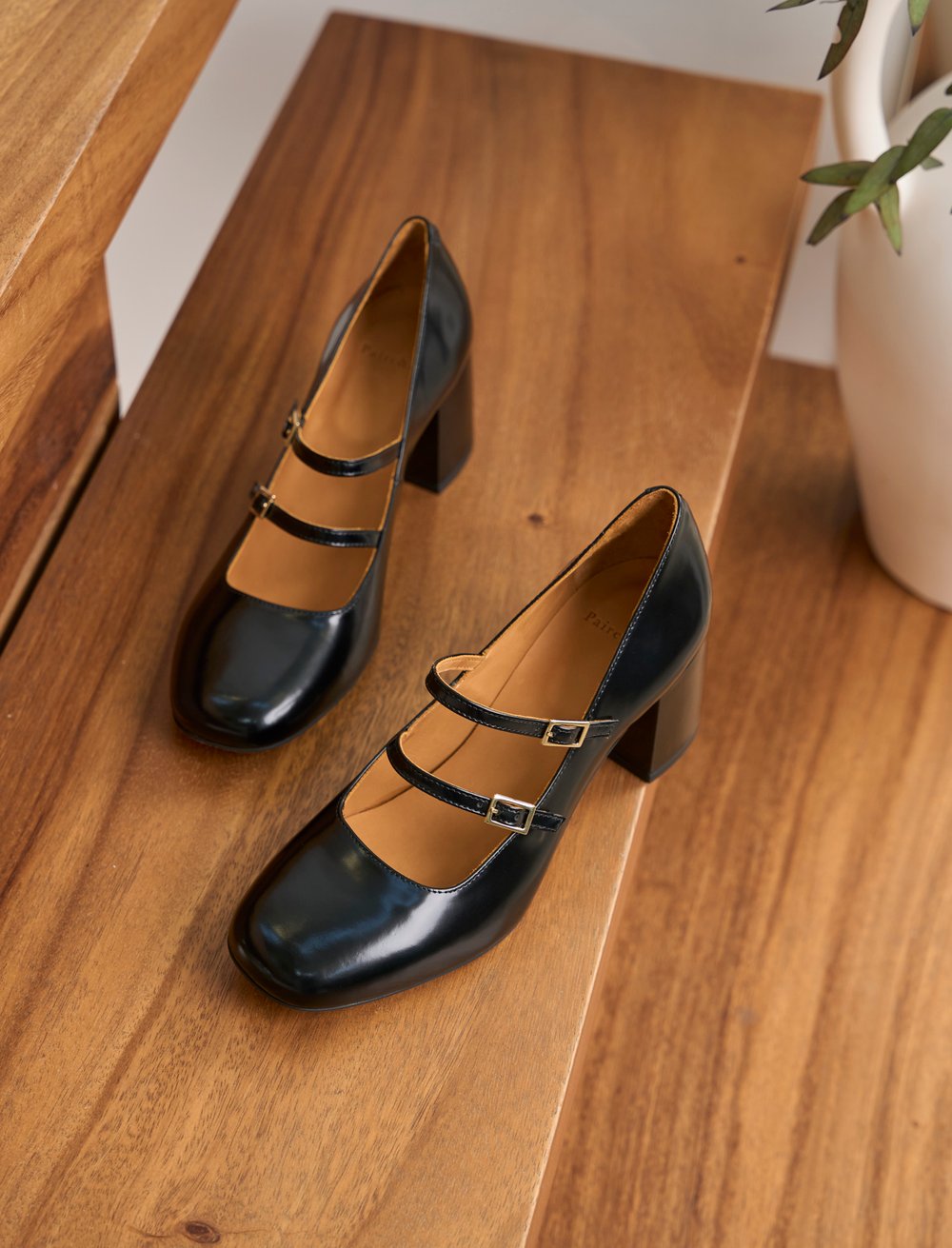 Babies Femme Cuir Noir Vernis La femme séduisante