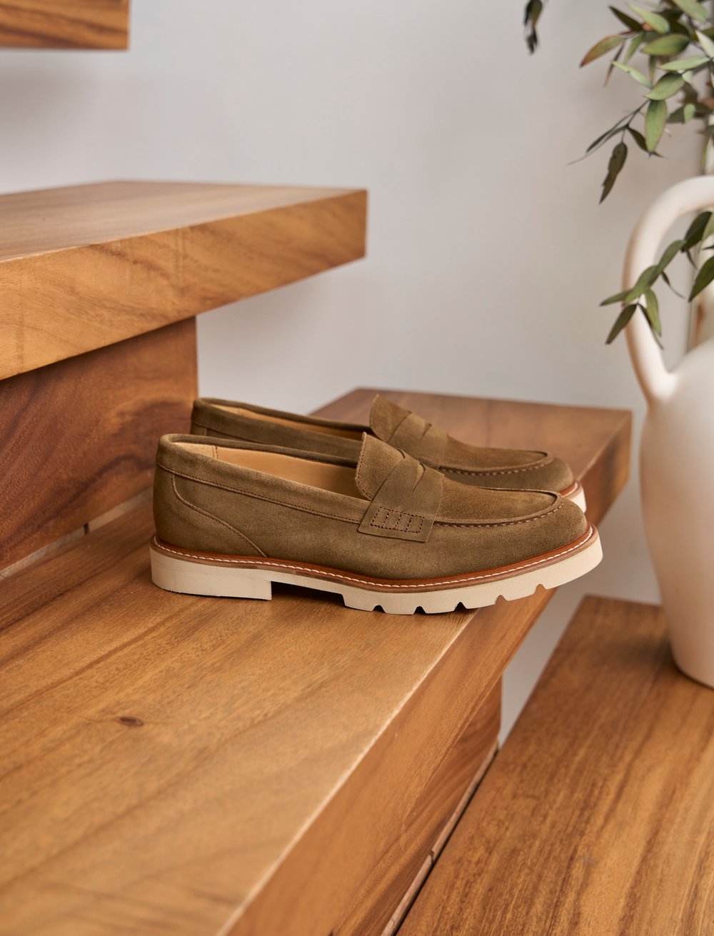 Mocassin Femme Lands’ End En Daim Cognac - Taille 8,5 US, Occasion Bon état