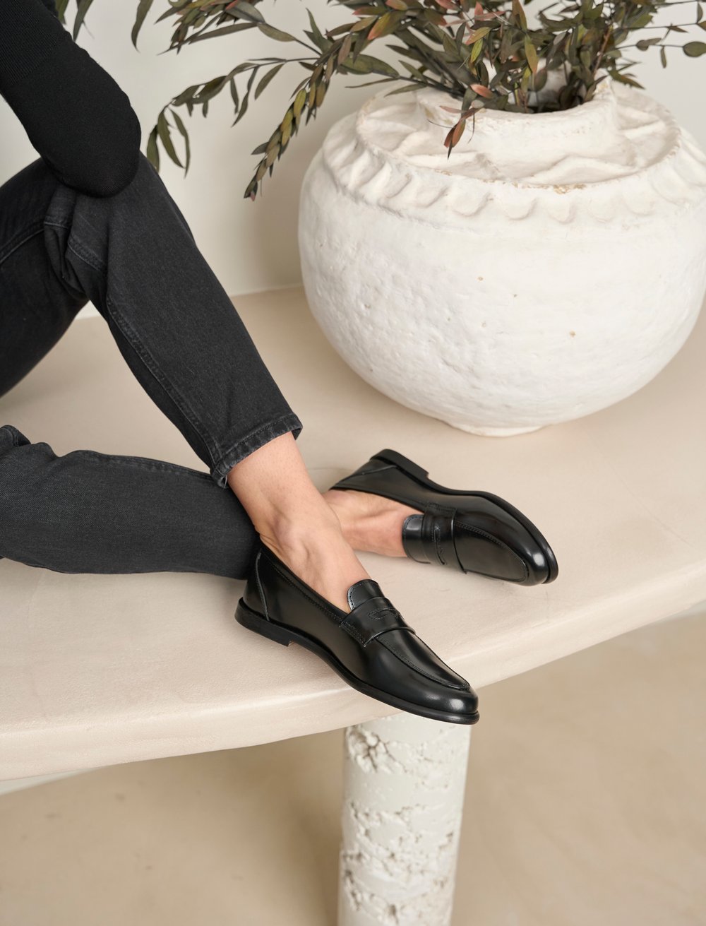 Mocassins Confortables pour Femme: La Femme Insolente Cuir Noir