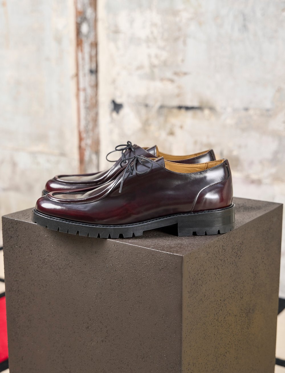 Derbies Cuir pour Homme: L'Homme tranquille en Cuir Bordeaux