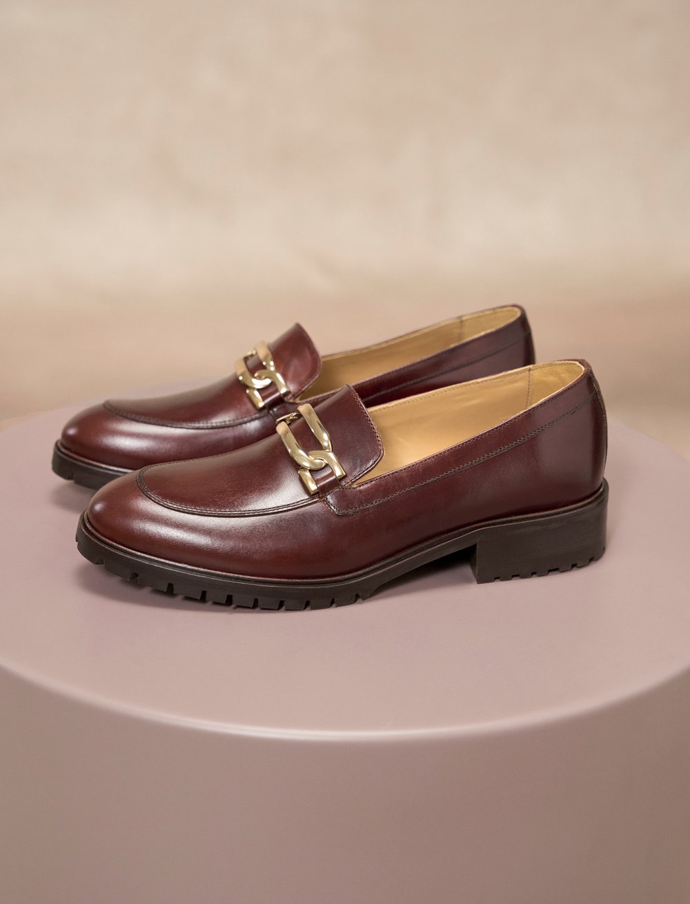 Mocassins Femme HOTTER « Shipley » En Cuir Marron, à Glands, Taille UK 3 (EU 36) - Portés Une Fois, état Excellent