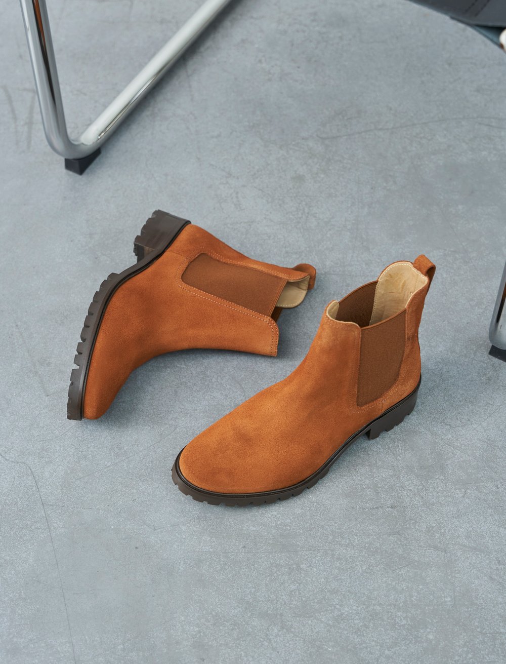 Bottines Camel Boots Chelsea Femme Camel Daim Suède Bottine Camel