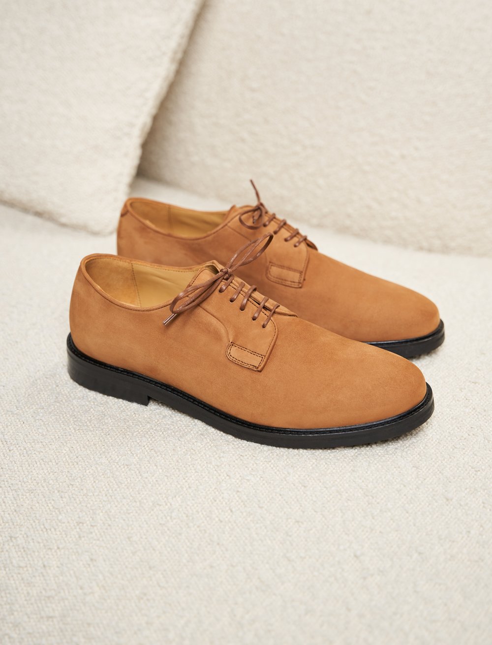 Derbies Casual pour homme L'Homme Détendu Nubuck Camel