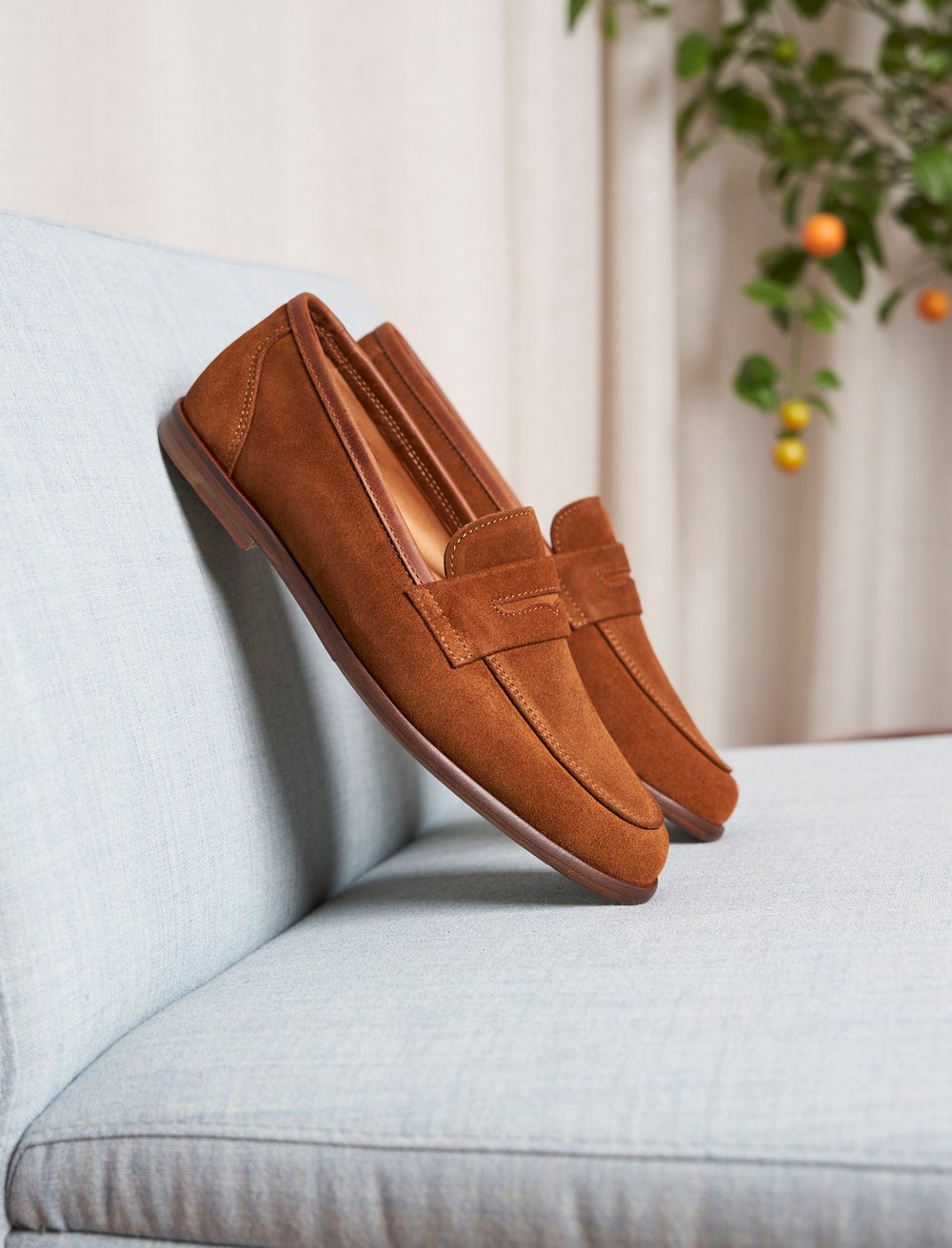 Mocassin en daim pour femme: La Femme Insolente Daim Camel