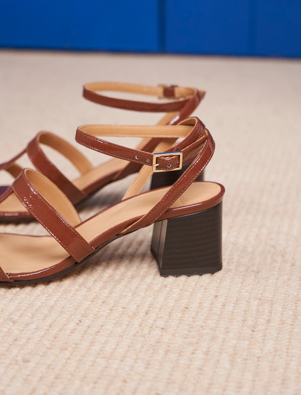 Sandales à talons Femme Cuir Marron La Femme Inoubliable