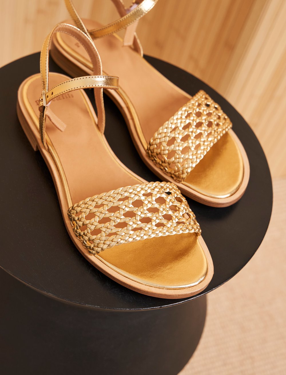 Sandales Femme Cuir Doré La Femme Irresistible