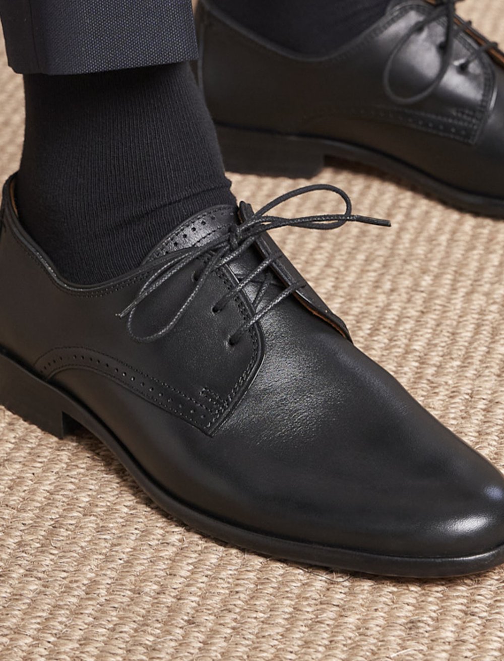 Chaussures Derby Homme J.B. Rautureau En Cuir Noir - Pointure 40 - Très Bon état - Livraison Gratuite