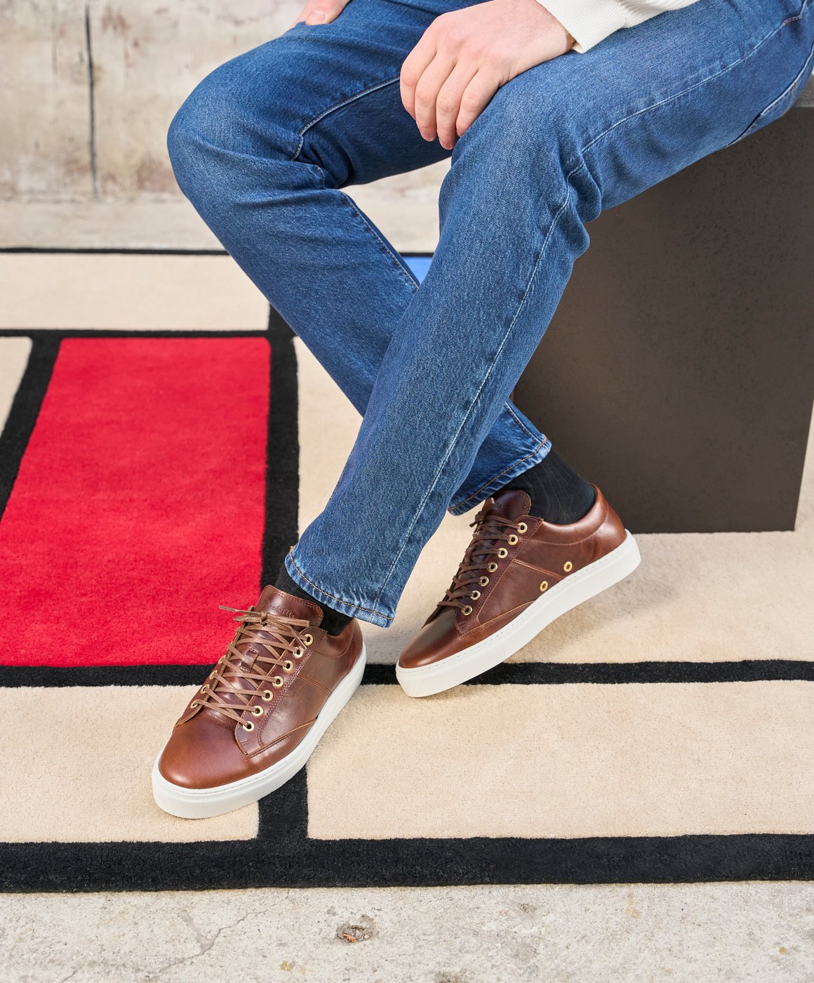 Baskets Cushe Homme Taille 44 En Cuir Marron - Occasion, Style Mocassins De Conduite, Confortables