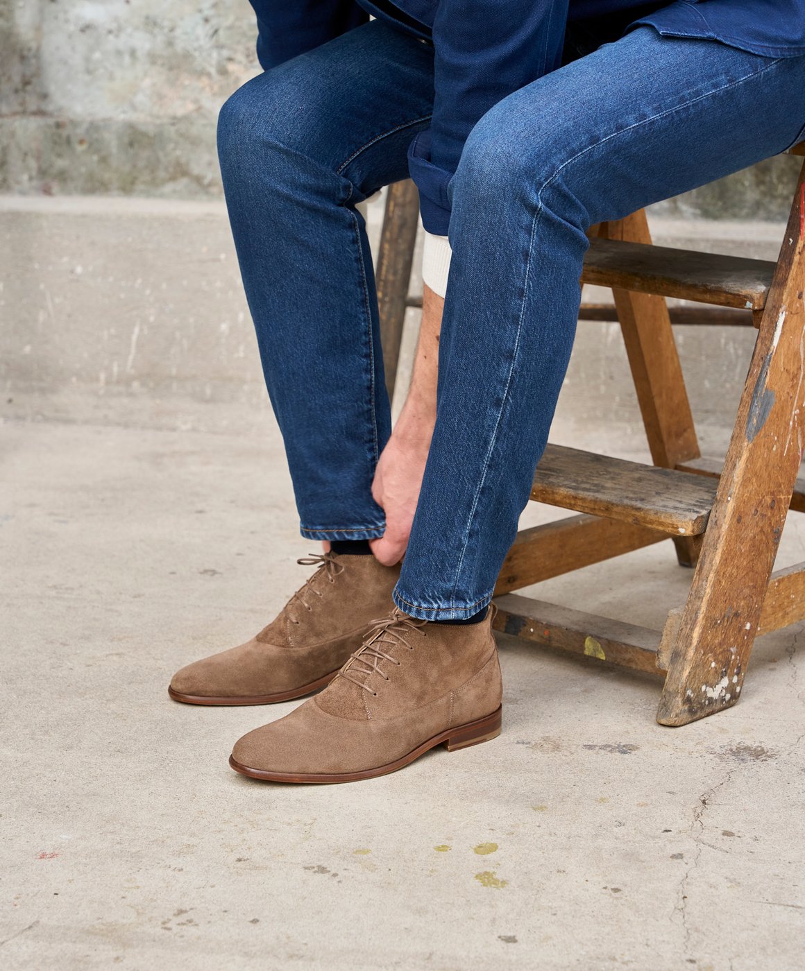 Chukka Boots Bottine Homme Marron Daim Bottines Sahara Daim Camel Pour  Homme Finsbury