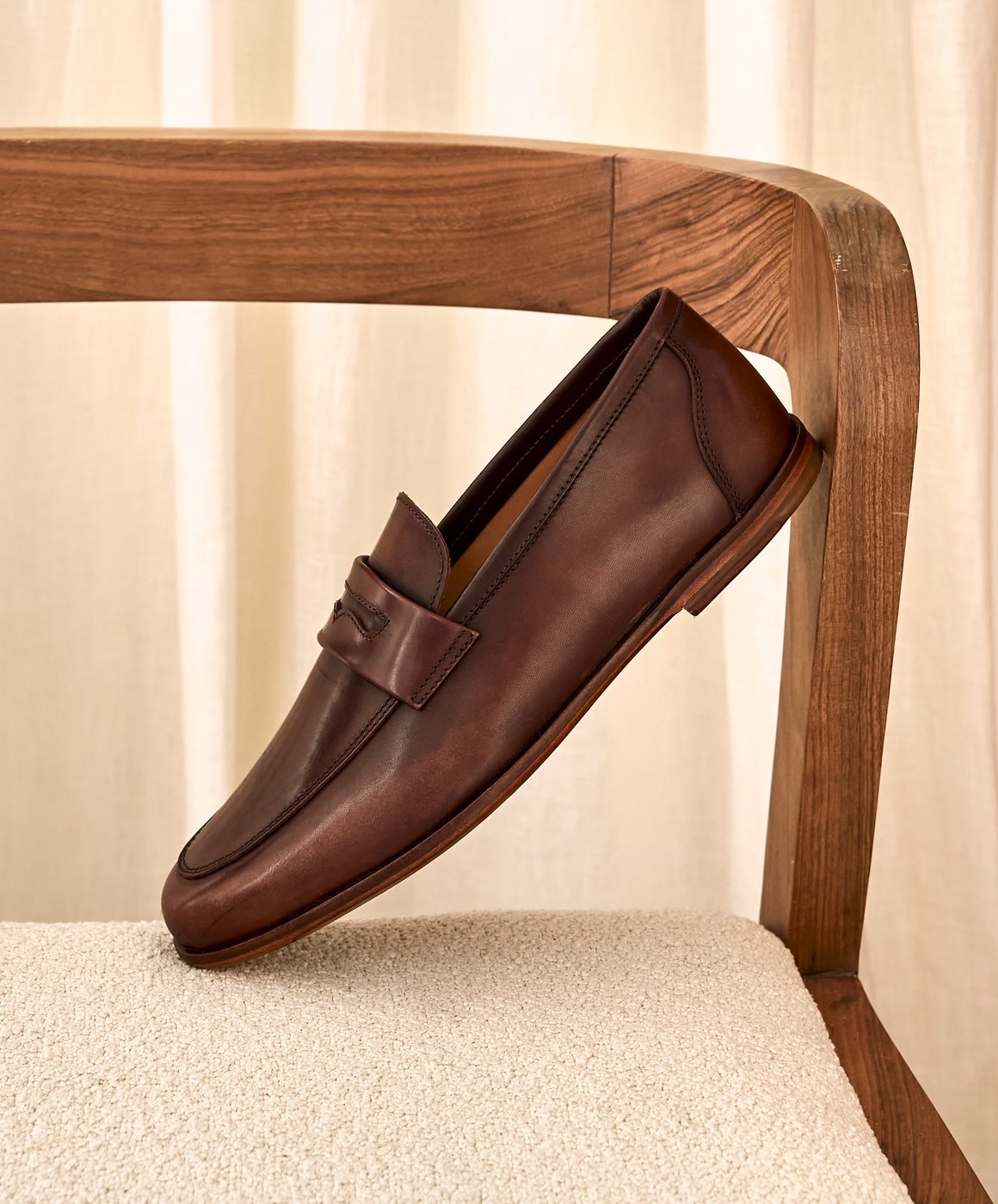 Marttely Mocassins Homme En Cuir Véritable Marron – Semelles En Cuir Cousues Main, Confort & Élégance Intemporelle