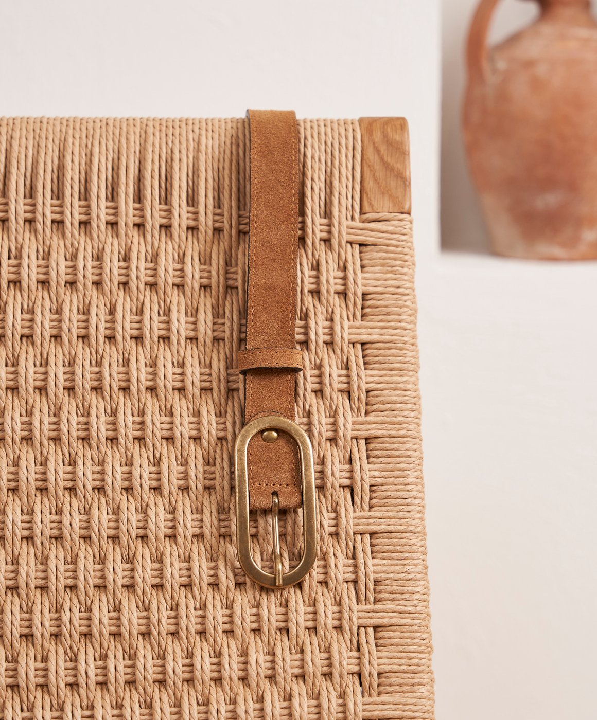 Ceinture Large Style Obi En Daim Véritable à Nouer, Couleur Marron - Taille Unique Femme, Neuf Sans étiquette