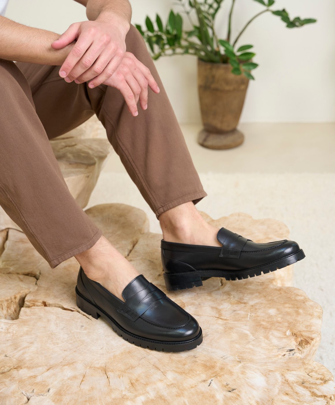 Mocassin Homme Aquatalia NEIL Noir Taille 10M - Cuir Résistant Intempéries - Neuf En Boîte - Chaussure Habillée élégante