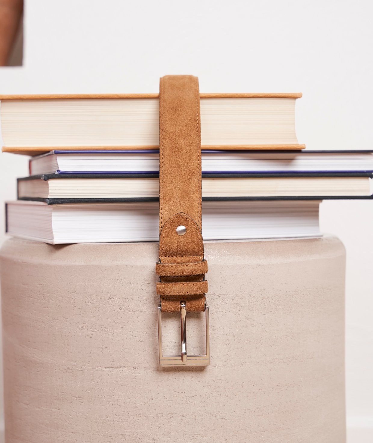 James Belt | Ceinture En Daim Beige Pour Hommes